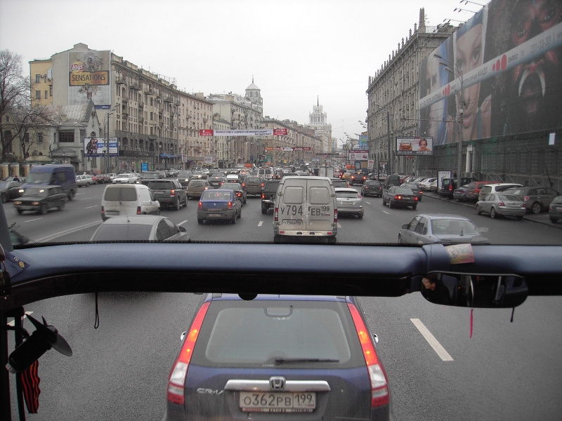 Moskau mit leichtem Verkehr